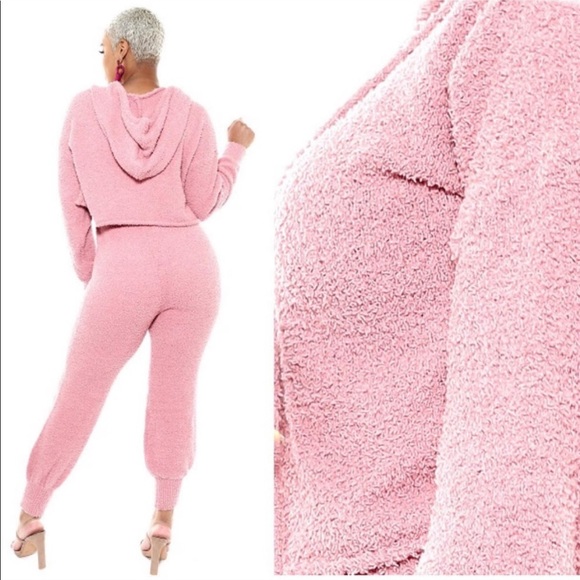 Cozy 2 Piece Teddy Set in Plum - Picture 4 of 7